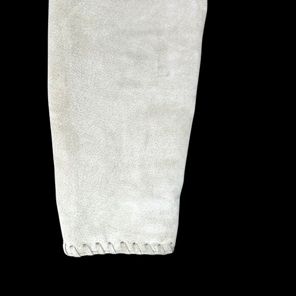 Chico's Taupe 100% Leather Fringe Jacket - Picture 4 of 8